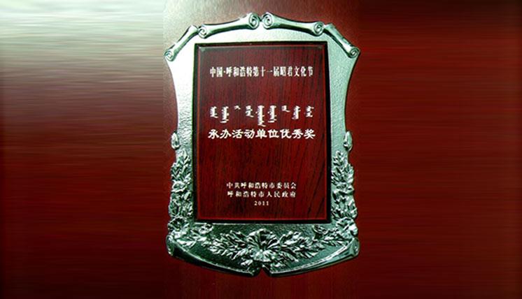 中国呼和浩特第十一届昭君文化节承办活动单位优秀奖